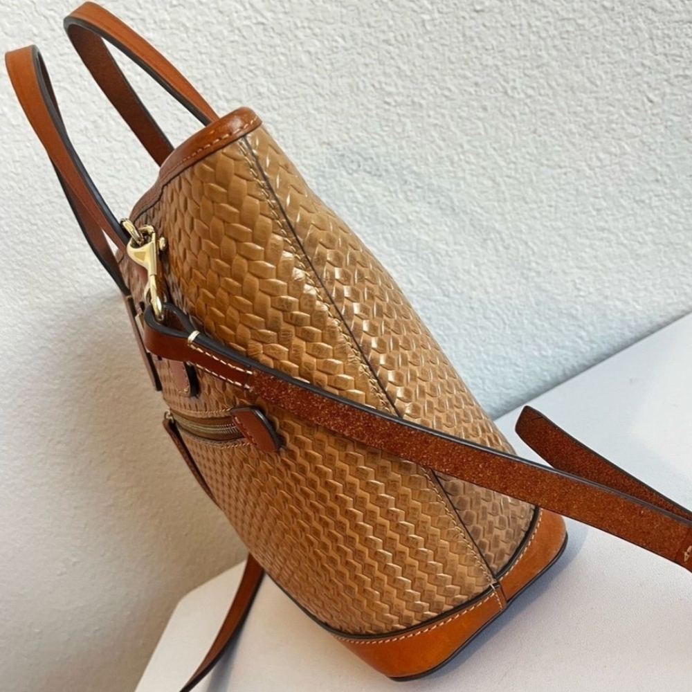 Small Brown Leather Tote Bag - Picture 3 of 7